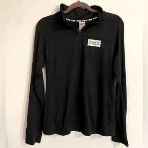 VIctoria’ Secret Pink Black Quarter Zip